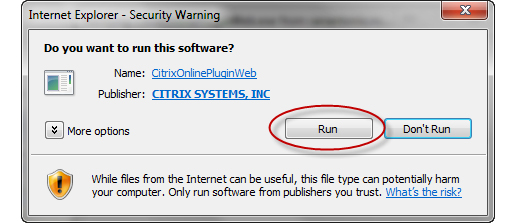 The Citrix Online Plugin will take about 2-3 minutes to install.